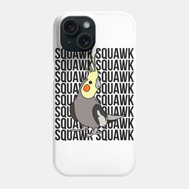 Happy Cockatiel Squawk Bird Lover Phone Case by charlescheshire