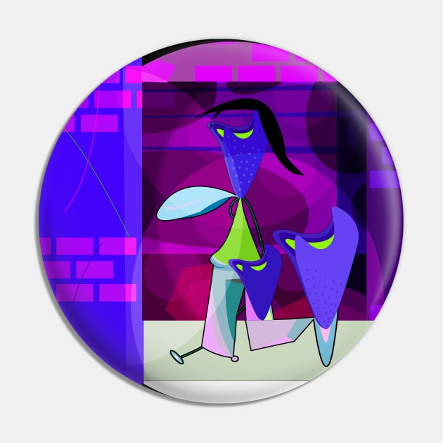 Abstract Stand Up Comedian Pin by momomoma