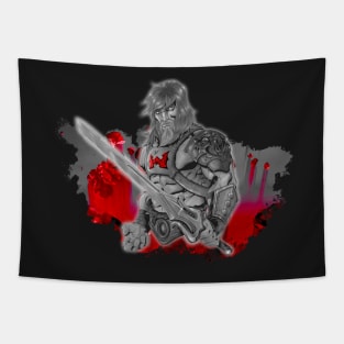 King of Power! (Black, White and Red) Variant Tapestry