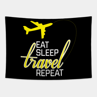 Eat sleep travel repeat Tapestry