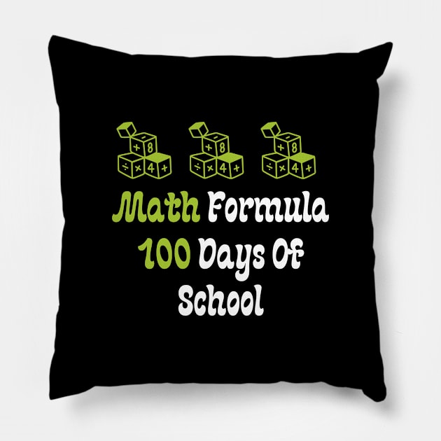 Math Formula 100 Days of School Pillow by Teeport