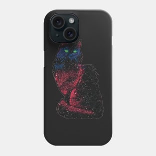 Glittery Galaxy Cat Phone Case