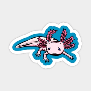 Axolotl Sea Creatures Illustration Magnet