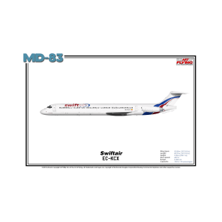 McDonnell Douglas MD-83 - Swiftair (Art Print) T-Shirt