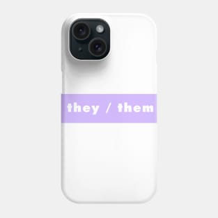 they / them - purple Phone Case