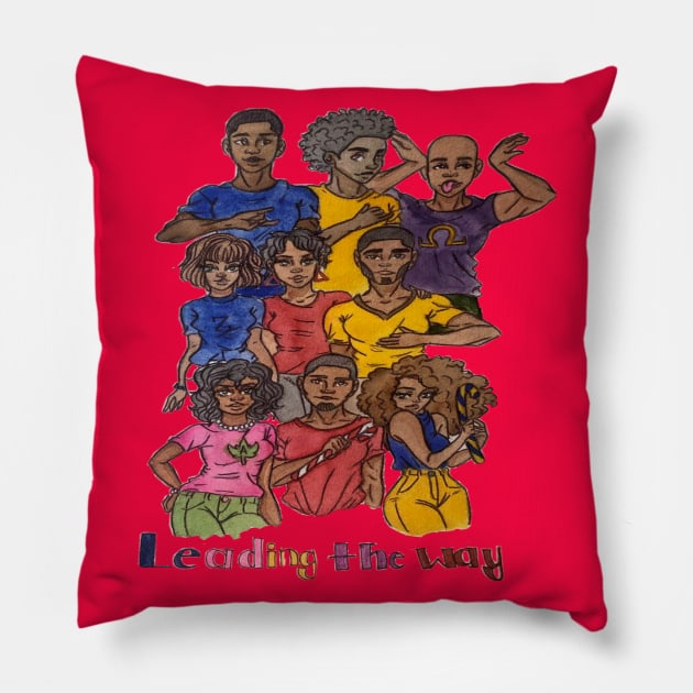 Leading The Way - Divine 9 Pillow by msallie11