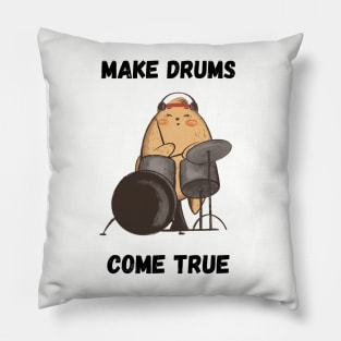 Hamster drums graphic Pillow