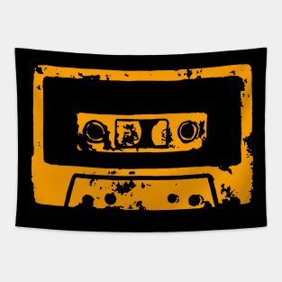 Orange Cassette Tape Tapestry