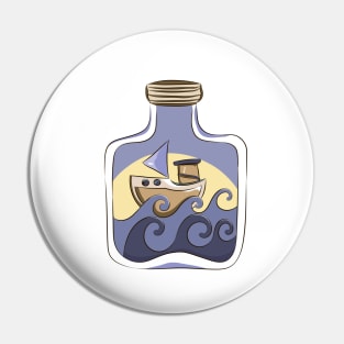 Cute kids nautical digital illustration Pin