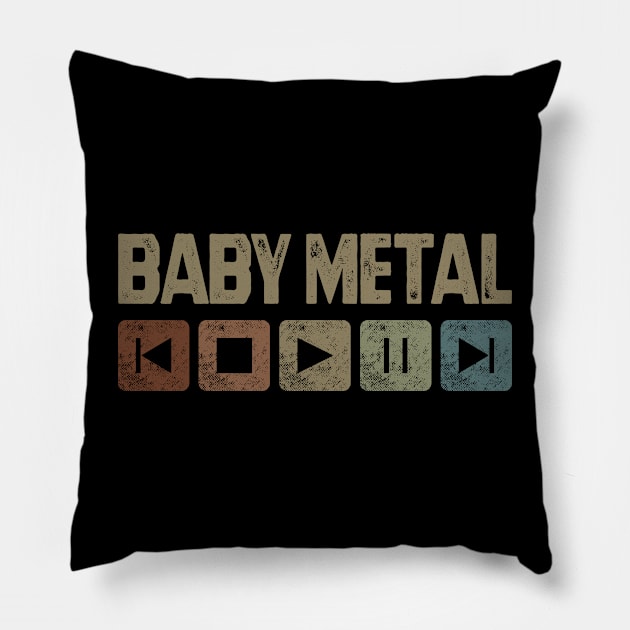 Baby Metal Control Button Pillow by besomethingelse