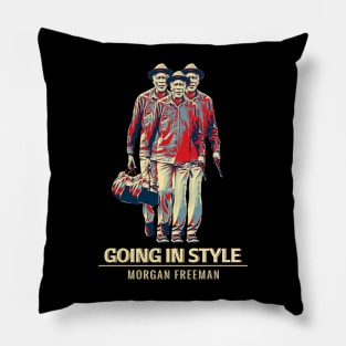 Three going in style - Morgan Freeman Fanart Pillow