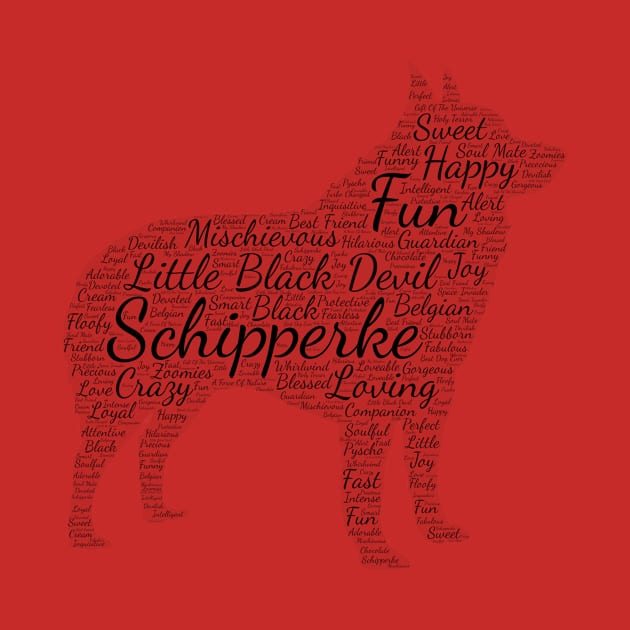 Schipperke Word Art by The Heidaway Art Designs