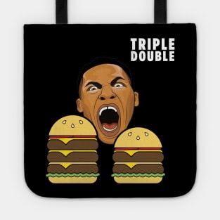 Westbrook Triple Double Hamburger Parody Tote