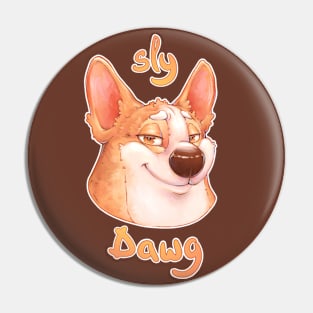 Sly Dawg Corgi Pin