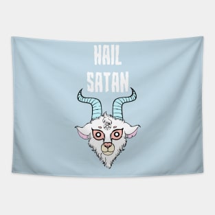 Hail Satan in White Tapestry