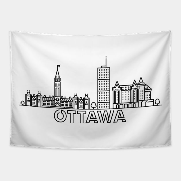 Ottawa city Tapestry by SerenityByAlex