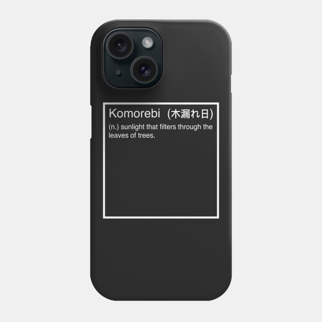 Komorebi definition Phone Case by PauEnserius