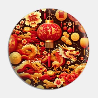 The Dragon's New Year Blessings Pin