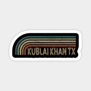 Kublai Khan TX Retro Stripes Magnet