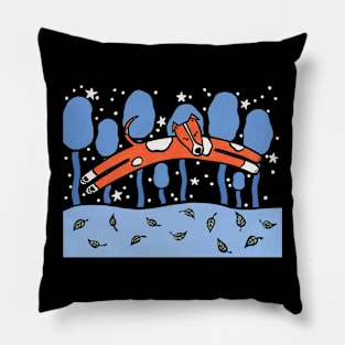 Orange Dog Dream (print) Pillow