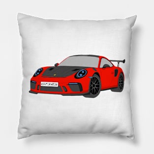 Porsche GT3 RS car selfmade Red Pillow