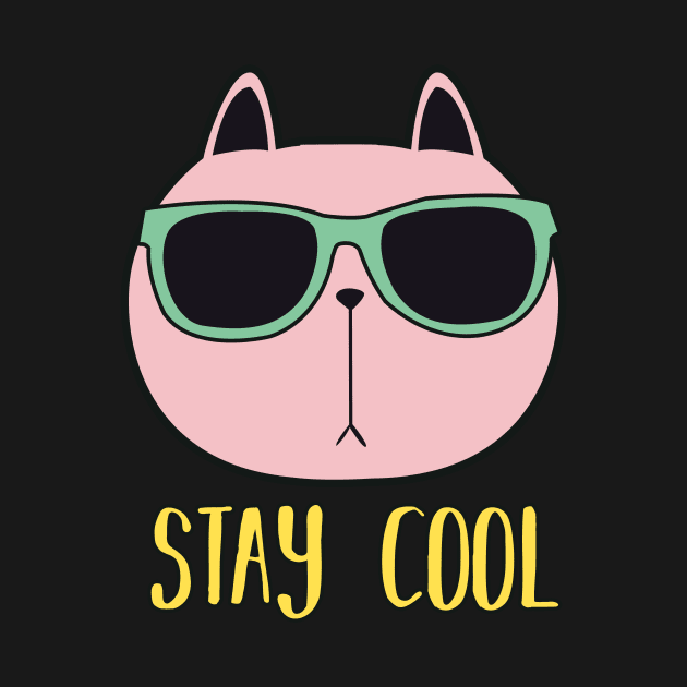 cool cat - cat with eyeglass by teemarket