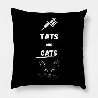 TATS AND CATS. Two of the best things in this world: tattoos and felines Pillow