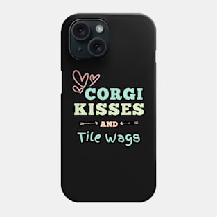 Love Letters in Paws: Corgi Typography Delight for Valentine's Day Phone Case