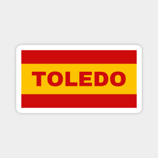 Toledo City in Spanish Flag Colors Magnet