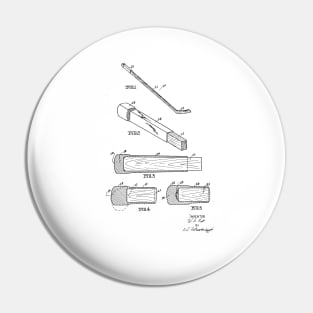 Hockey Stick End Buffer Vintage Patent Hand Drawing Pin