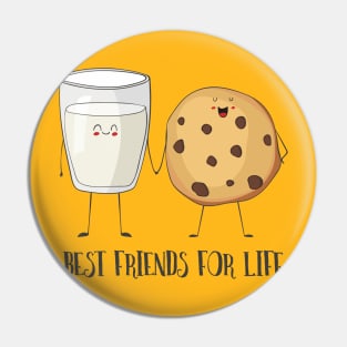 Best Friends for Life- Milk and Cookies Pin