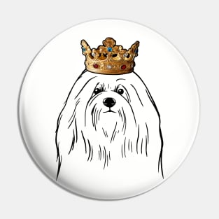 Coton de Tulear Dog King Queen Wearing Crown Pin