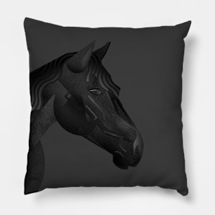 Black horse Pillow