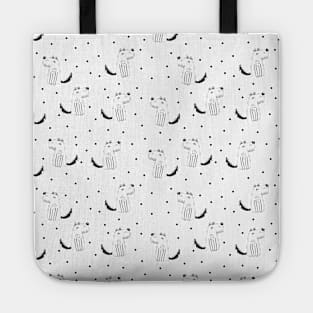 Dog illustration with dots Tote