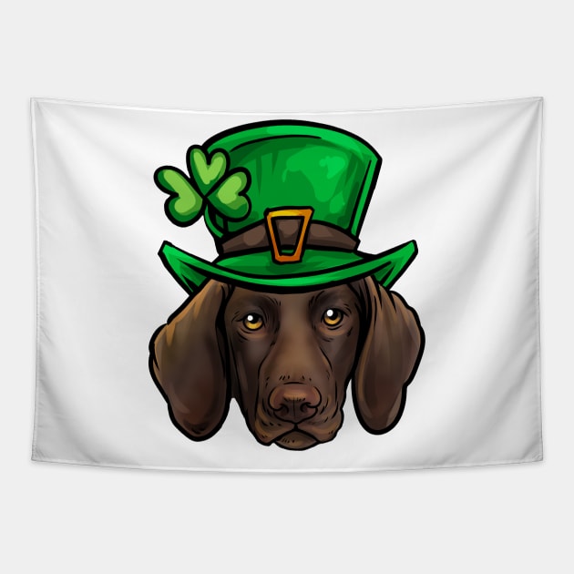 St Patricks Day German Shorthaired Pointer Tapestry by whyitsme