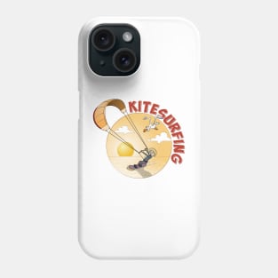 Kite surfing vector illustration. Phone Case