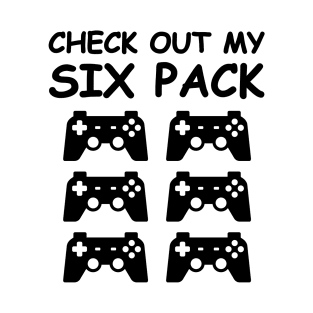 Check Out My Six Pack - Joysticks - Funny Gaming Design T-Shirt