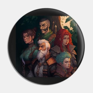 Dungeons and Dragons Group of Five Pin