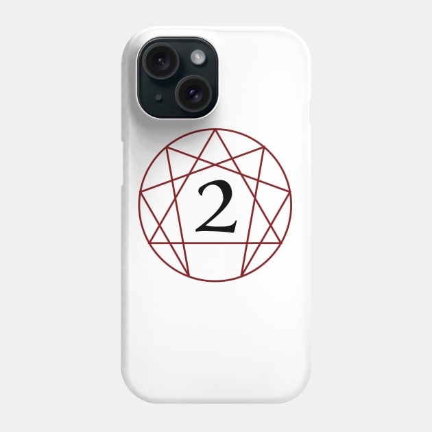Enneagram Two - The Helper (Number Only) Phone Case by enneashop