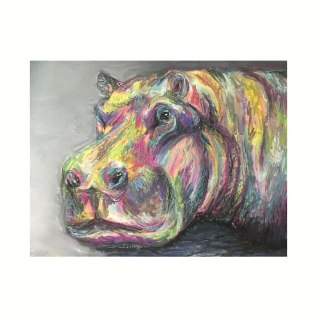 Rainbow Hippo by Merlinsmates