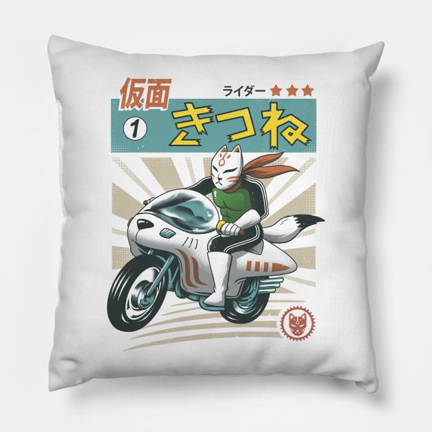 Kitsune Kamen Rider Pillow by Vincent Trinidad Art