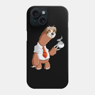 Smiling Sloth With Coffee Phone Case