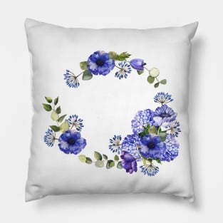 Blue flowers Pillow