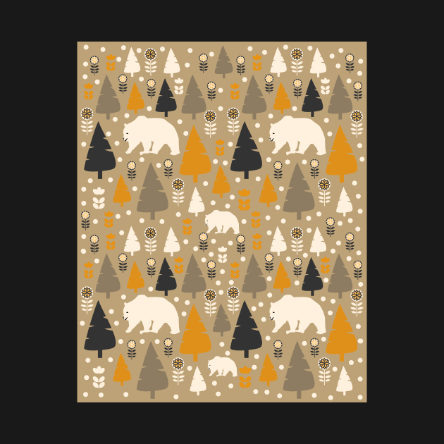 Wild pattern with bears by cocodes