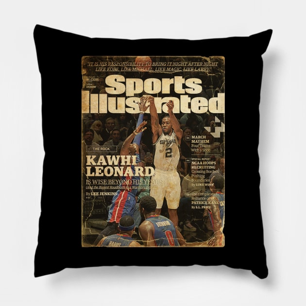 COVER SPORT - SPORT ILLUSTRATED - KAWHI LEONARD Pillow by FALORI