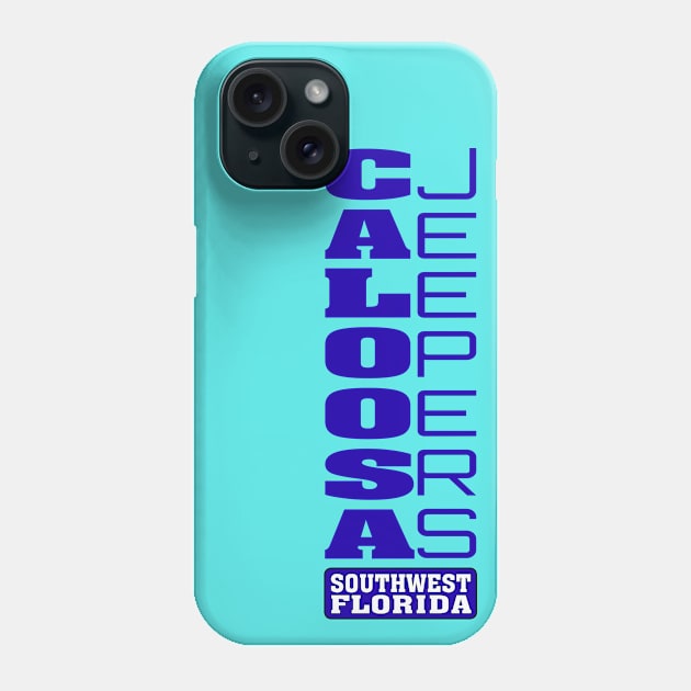 Navy Vertical Logo Phone Case by Caloosa Jeepers 