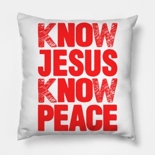 Know Jesus Know Peace Pillow