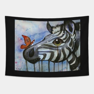 Zebra and Butterfly Tapestry