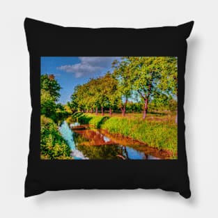 Bata Canal Strážnice painting, oil painting, nature Pillow