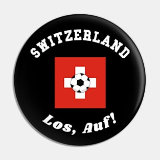 ⚽ Switzerland Football, Schweizerfahne Flag, Los Auf! Team Spirit Pin